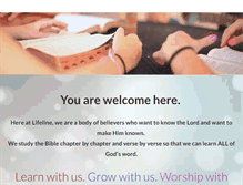 Tablet Screenshot of lifelinecalvarychapel.com